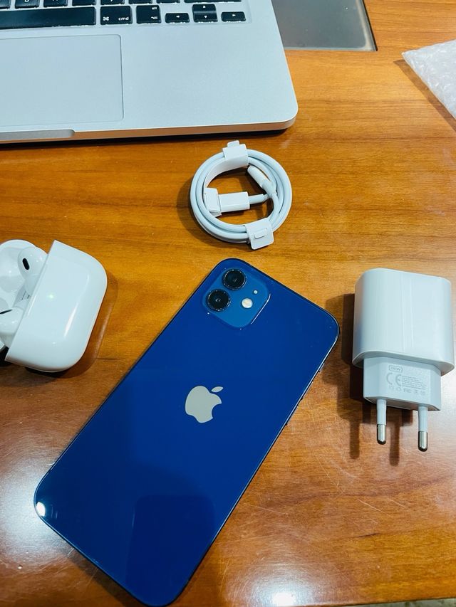 iPhone 12 Azul - 100% Bateria + Regalos