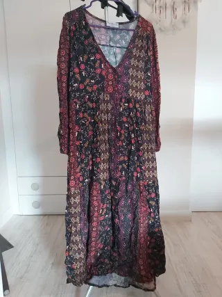Vestido estampado bohemio talla única
