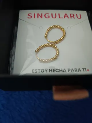 Pendientes Aro Mujer Singularu Dorados.