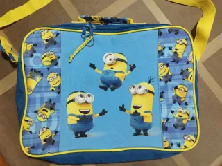 Maletín escolar Minions azul y amarillo