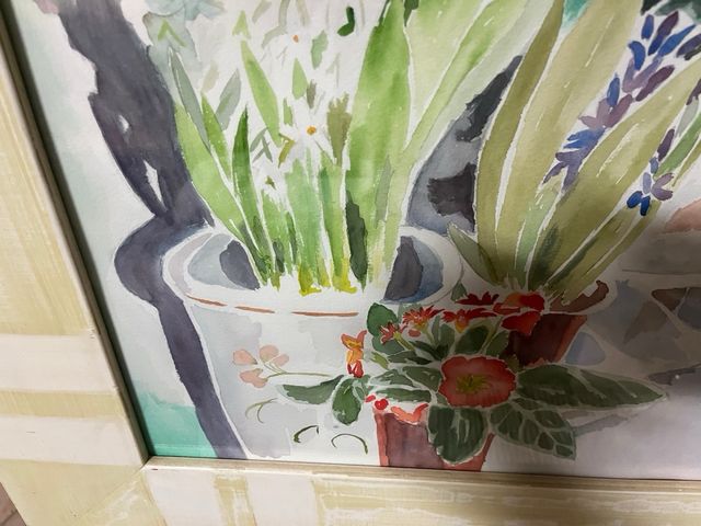 Acuarela enmarcada artista local