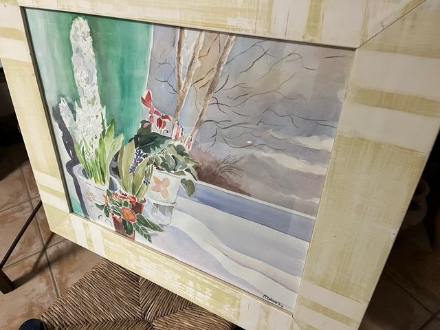 Acuarela enmarcada artista local