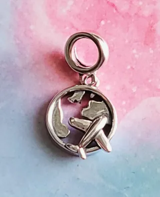 CHARM AVIÓN COLGANTE PLATA NUEVO PARA PANDORA