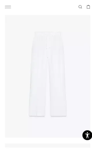 Pantalón de lino blanco Zara