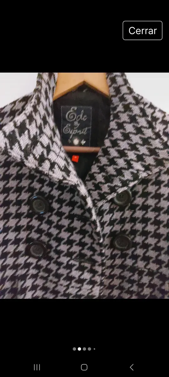 Edo by Esprit Chaquetón Patagallo Negro/Gris