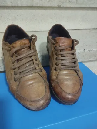 Zapatos Pitillos Piel Talla 37 Marrones