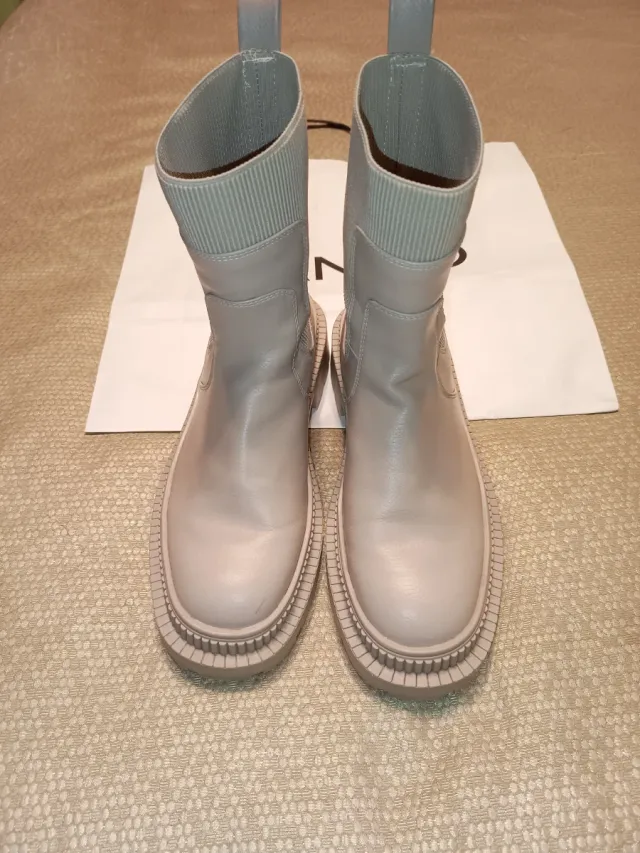 Botines Mango Talla 38 Gris