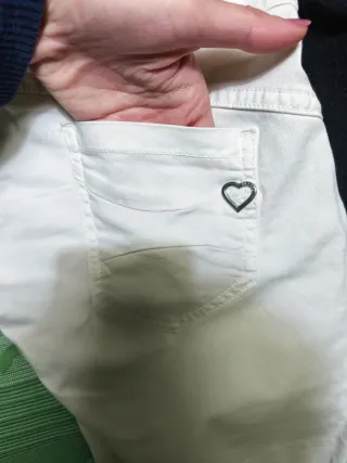 Pantaloni bianchi in cotone