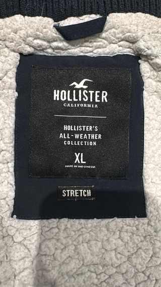 Abrigo Hollister Negro Mujer