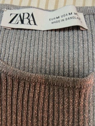 Conjunto falda y top plateado