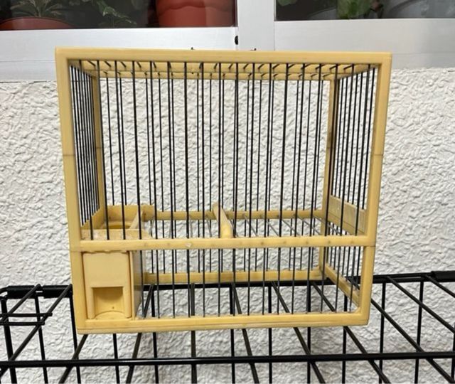 Jaula y casillero para pájaros