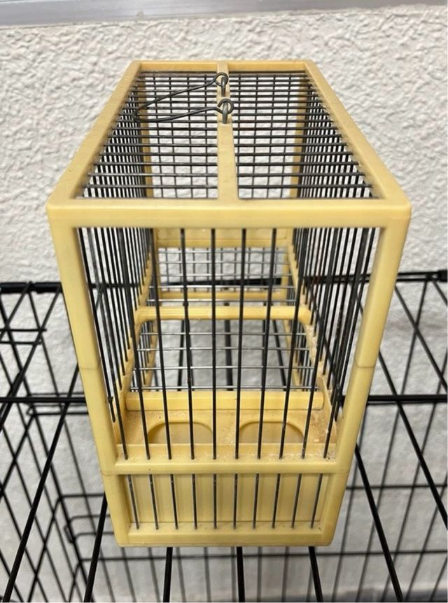 Jaula y casillero para pájaros