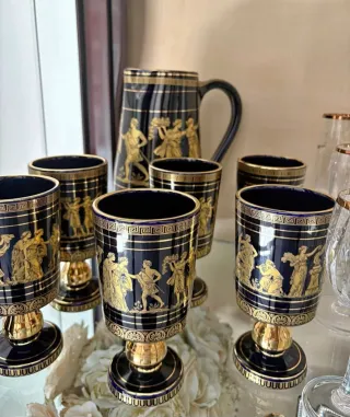 Caraffa e Calici Oro 24k 