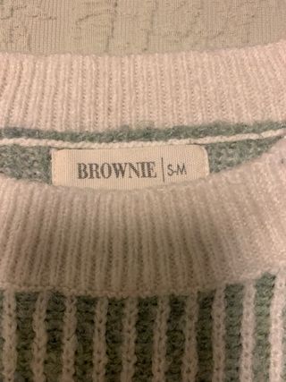 Jersey rayas verde y blanco Brownie talla S