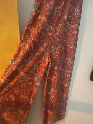 Mono pantalón estampado paisley naranja