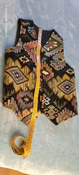 Chaleco estampado étnico mujer