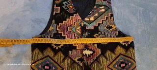 Chaleco estampado étnico mujer