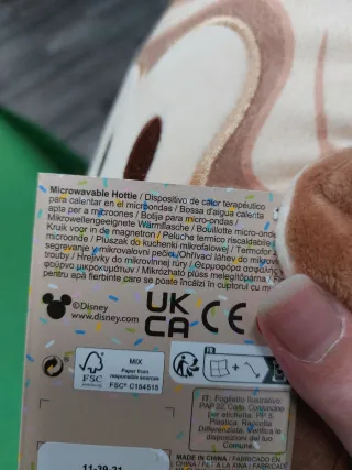 Peluche termico Disney riscaldabile in microonde