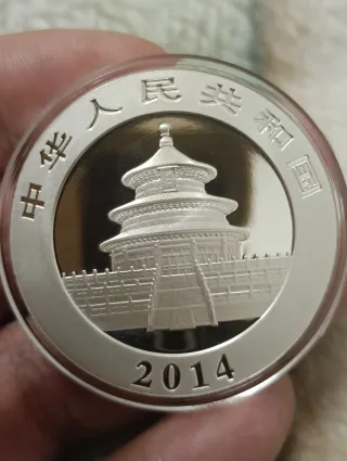 Moneda Panda 1 Onza Plata 2014