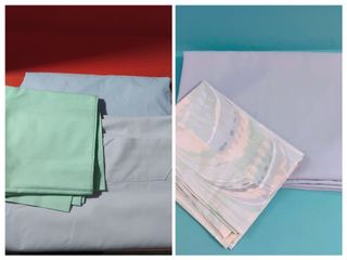 2 Juegos Sábanas Cama 90cm Azul y Verde