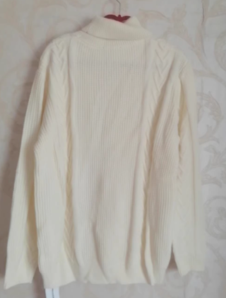 Jersey cuello alto blanco