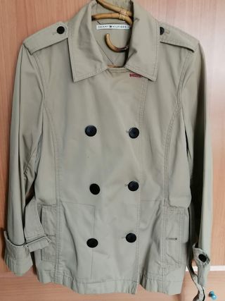 Gabardina corta Tommy Hilfiger Beige Talla XS
