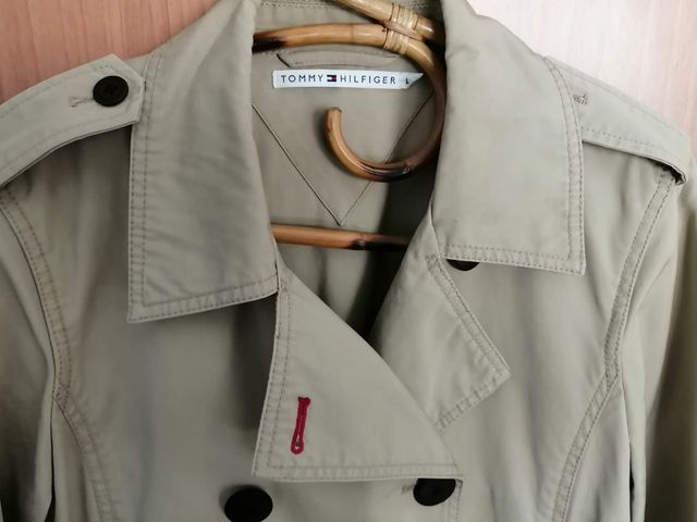 Gabardina corta Tommy Hilfiger Beige Talla XS