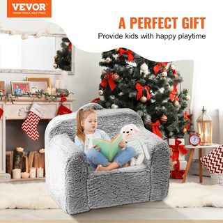 Sillón Infantil VEVOR Gris Felpa