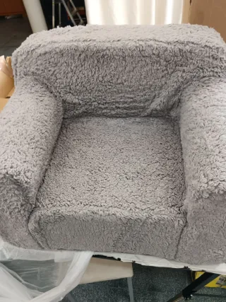 Sillón Infantil VEVOR Gris Felpa
