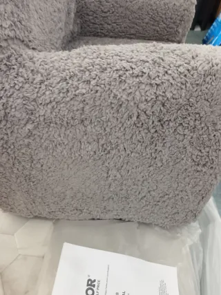 Sillón Infantil VEVOR Gris Felpa