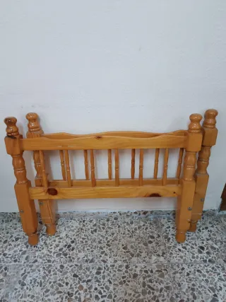 Cabecero cama madera 90cm con somier