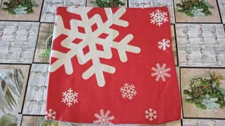 Federa cuscino natalizia fiocco di neve