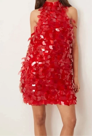 Vestido ASOS lentejuelas rojo XXL