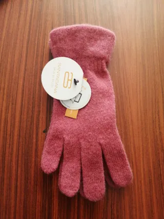 Guantes talla única Santacana Madrid color sangría