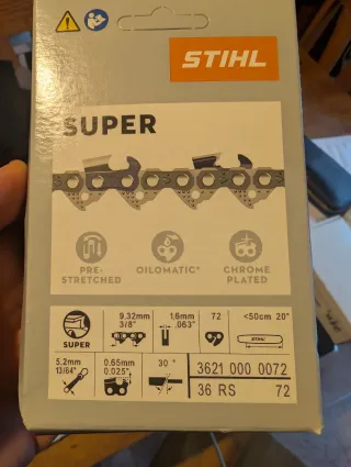 Oportunidad, Espadín Stihl Light 50, cadena, funda