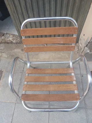 Sillas de exterior aluminio y madera