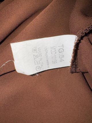 Maxi Dress TG 54 Marrone Made in Italy