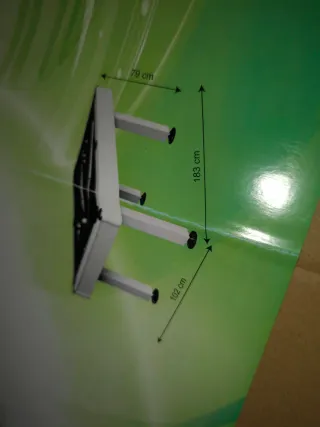 Mesa de billar blanca sin estrenar