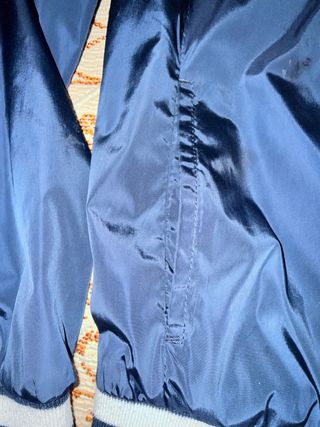 Giubbotto donna blu con zip e tasche