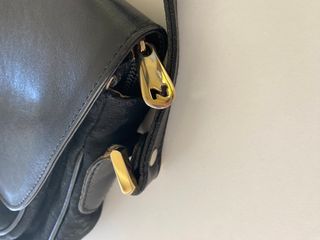 Bolso Vintage Nina Ricci Cuero Negro 1980s
