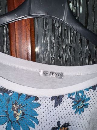 T-shirt Zoteno M Floreale Bianca