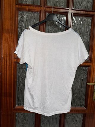 T-shirt Zoteno M Floreale Bianca