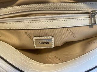 Bolso Guess Blanco Cocodrilo
