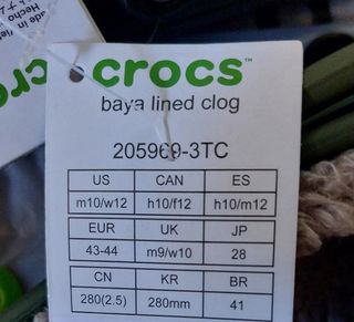 Crocs Baya lined clog 43-44