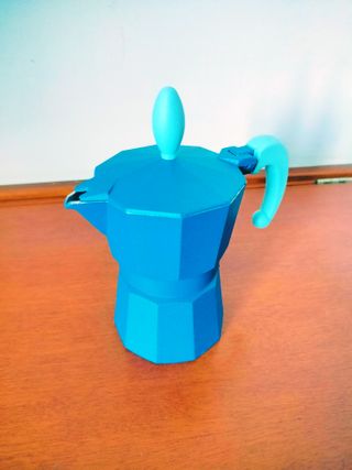 Caffettiera 3 tazze blu nuova con confezione