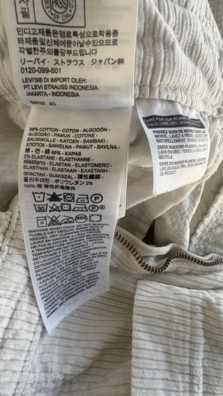 Levi's Mono, Peto de color blanc/blanco largo