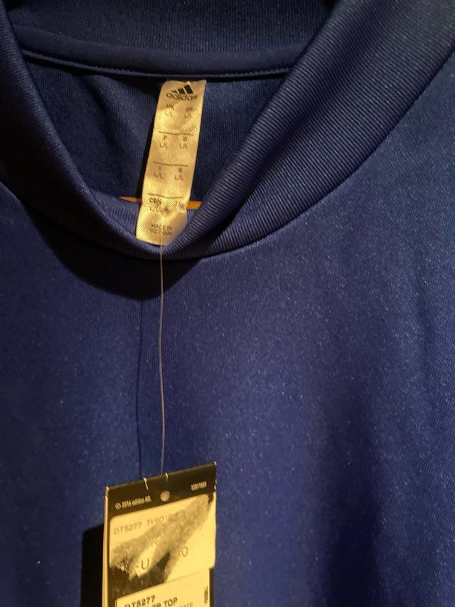 Camiseta Adidas Manga Larga Azul