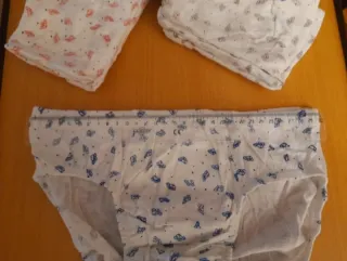 12 slips de algodón con estampado