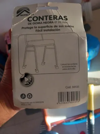 Tapones Goma Negra Ø 30mm Moncasa (16 uds)