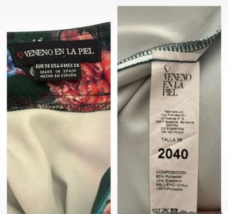 Falda larga floral. Veneno en la piel